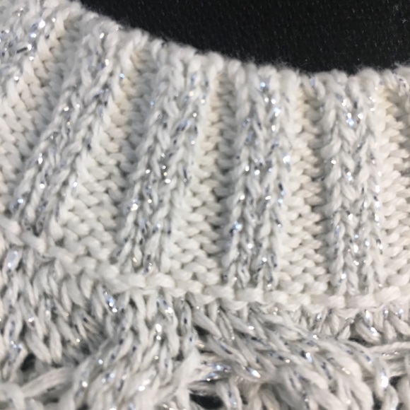 J. crew | Metallic Cable Knit Sweater Silver - Picture 6 of 8